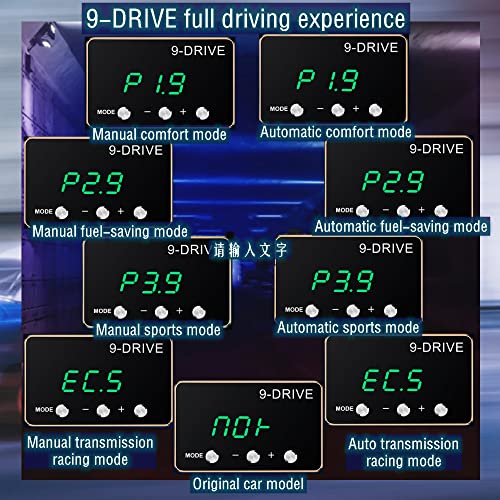 Throttle Response Controller, 9 Drive Modes Smart Electronic Throttle Controller Controller Racing Accelerator for Dodge Jeep Maserati Chrysler