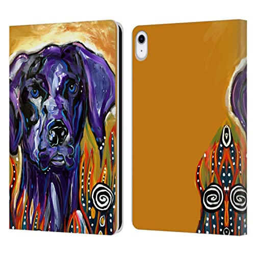 Étui portefeuille en cuir iPad 10.9 Mad Dog Art pour protection tablette Apple