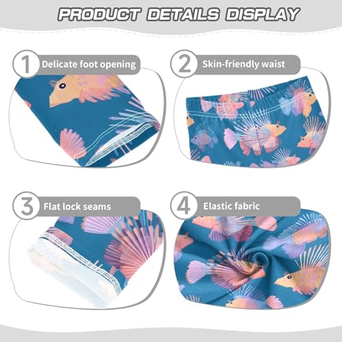 Colorful Lionfish Girls Leggings Soft Stretch Workout Yoga Dance Pants for Kids Casual Tights3