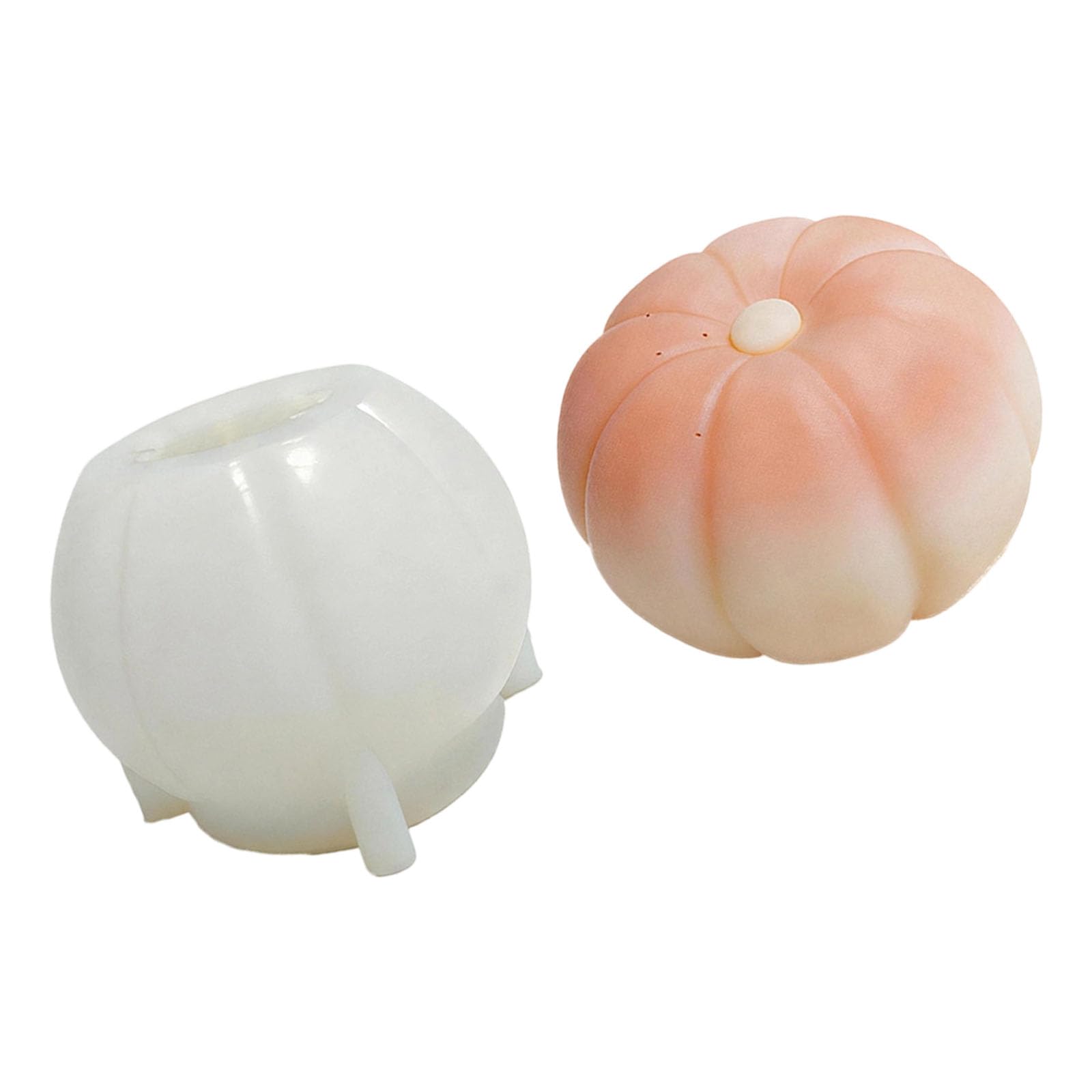 Tsophreniq Multipurpose Pumpkin Shape Silicone Molds Easy Demolding for Soap Gypsum Ornament and Epoxy Resin Chocolate Cast