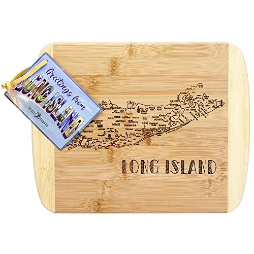 Image of Totally Bamboo A Slice of Life Long Island Engraved Map Cutting Board