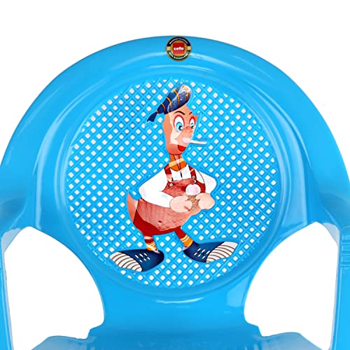 Image of Cello New Tulip Comfortable Kids Chair with Backrest for Study Chair|Play|Dining Room|Bedroom|Kids Room|Living Room|Indoor-Outdoor|Dust Free|100% Polypropylene Stackable Chairs, Blue