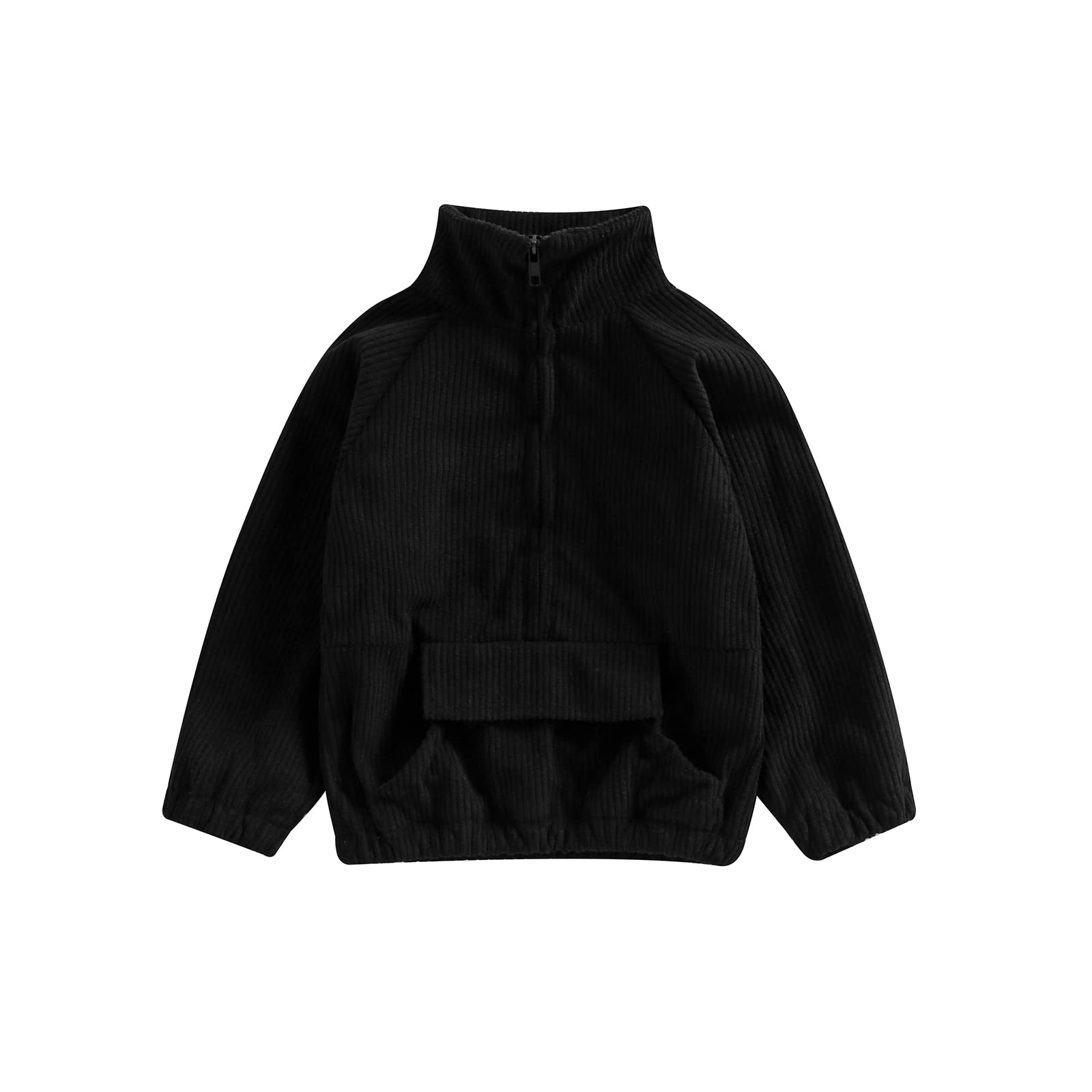 One opening 1-6T Toddler Boy Girl Corduroy Jacket Coat Button Down Outwear Shirts Cool Cardigan Blouses Coat Outfits Kids Clothes(Black coat,12-18 Months)