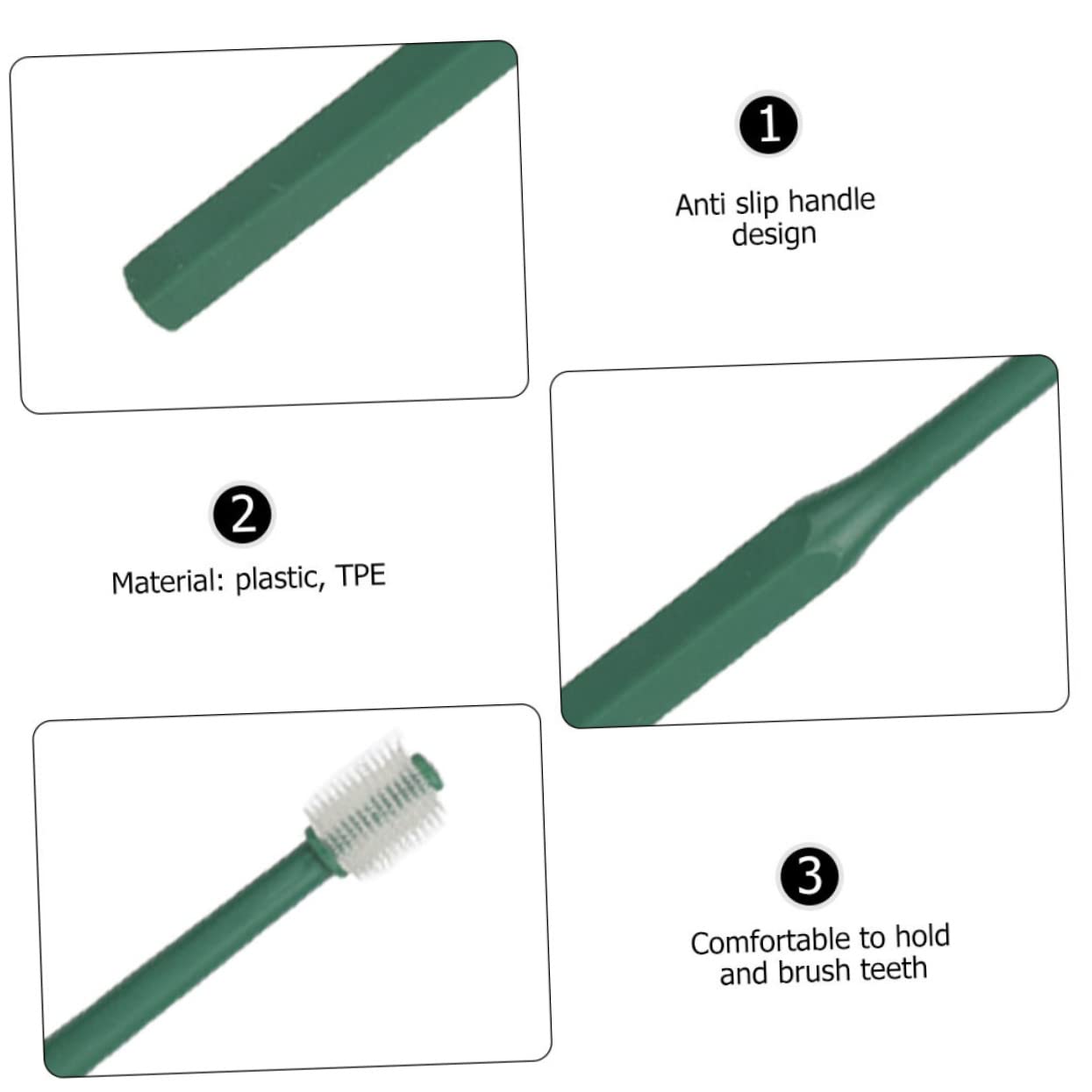 SUPVOX 3 Set Di Spazzolini Da Denti Per Cani Con Setole Morbide E Portatili Per Animali Domestici Pulizia Orale A 360 Gradi in Plastica Per Gatti E Cani 4 Pezzi*3