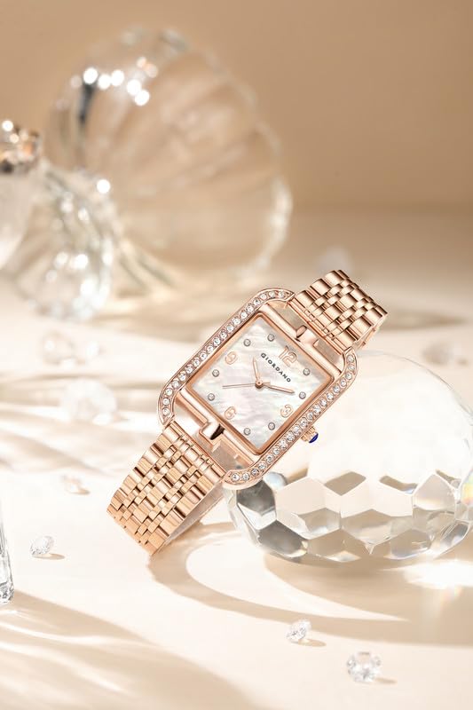 Image of Giordano Analog Watch for Women- Stylish Dial with Crystal Accents, Metal Strap, Quartz Movement - Elegant Accessory for Special Occasions - GZ-60108