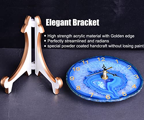 Jic Gem Agate Clock Crystal Desk & Shelf Clocks Home Decor (Blue) #TOP4