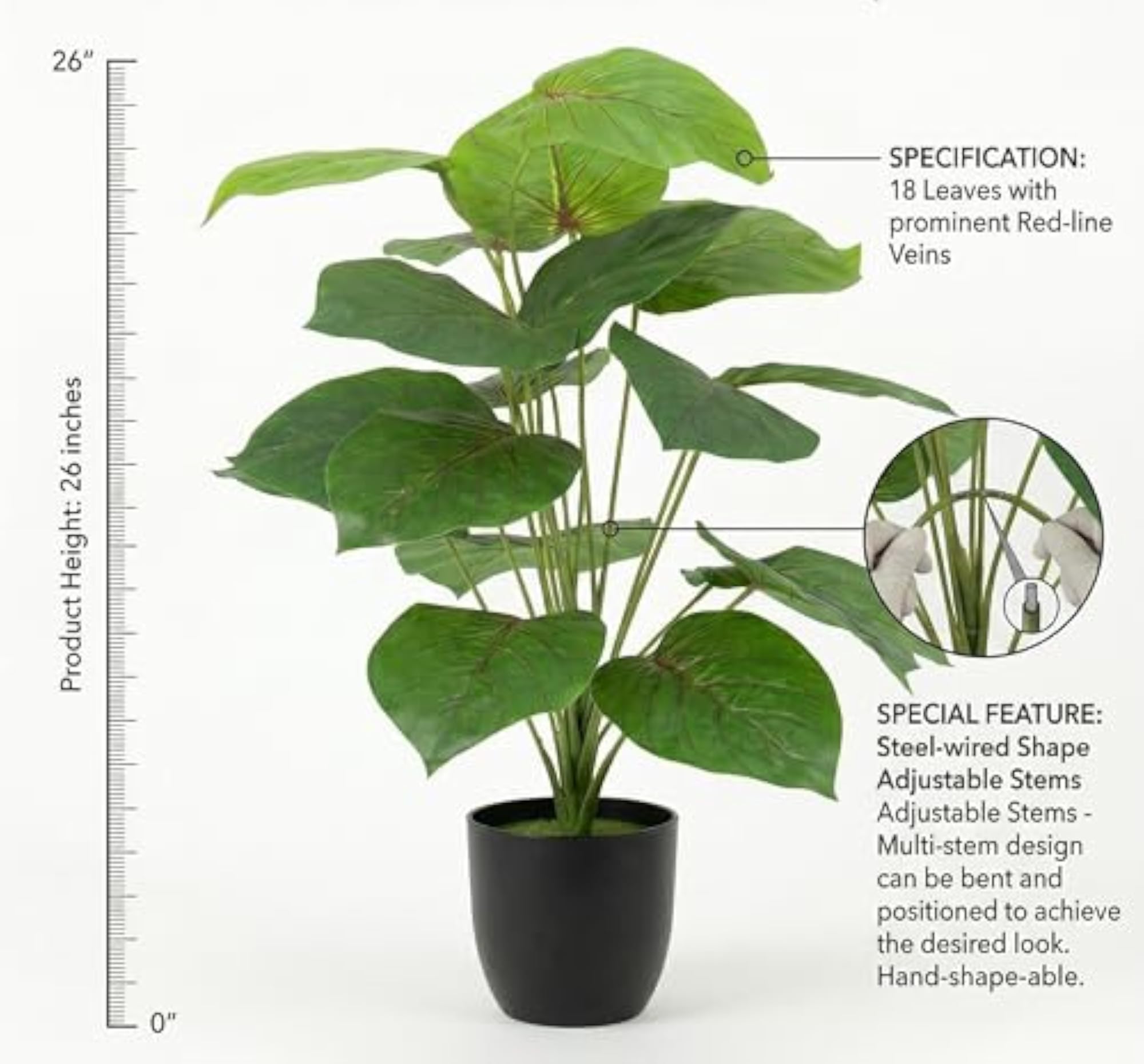 Plastic Artificial Palm Plants Leaves, Faux Monstera Decorations