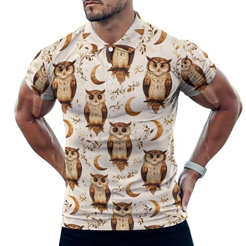 Polo de golf pour homme évacuation humidité séchage rapide lune