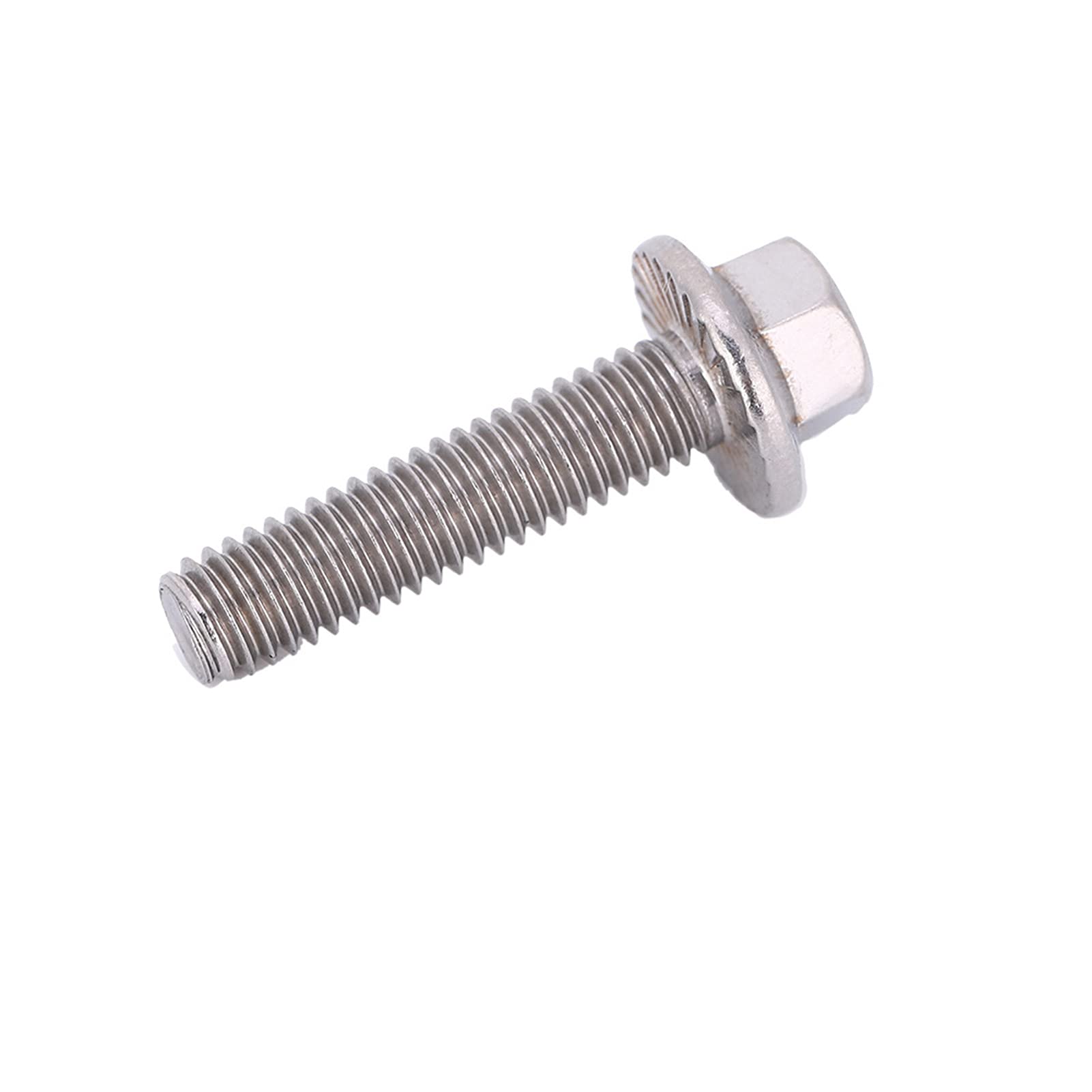 10 Pezzi Vite Flangiata Esagonale M6 in Acciaio Inossidabile 304 Testa Flangia Integrata Bulloni di Fissaggio per Elettrodomestici, Macchinari, Mobili (M6*25)