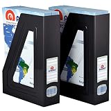 Acrimet Organizer na dokumenty magazynowe (plastikowy) (czarny kolor) (2 sztuki)