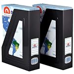 Acrimet Magazine File Holder, Vertical Desk Organizer, Black, 2 Pack - Image 5