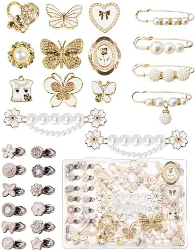 Junk Socks & Bag Charms Kit for Women - Brooches and Pins, Pearl ...
