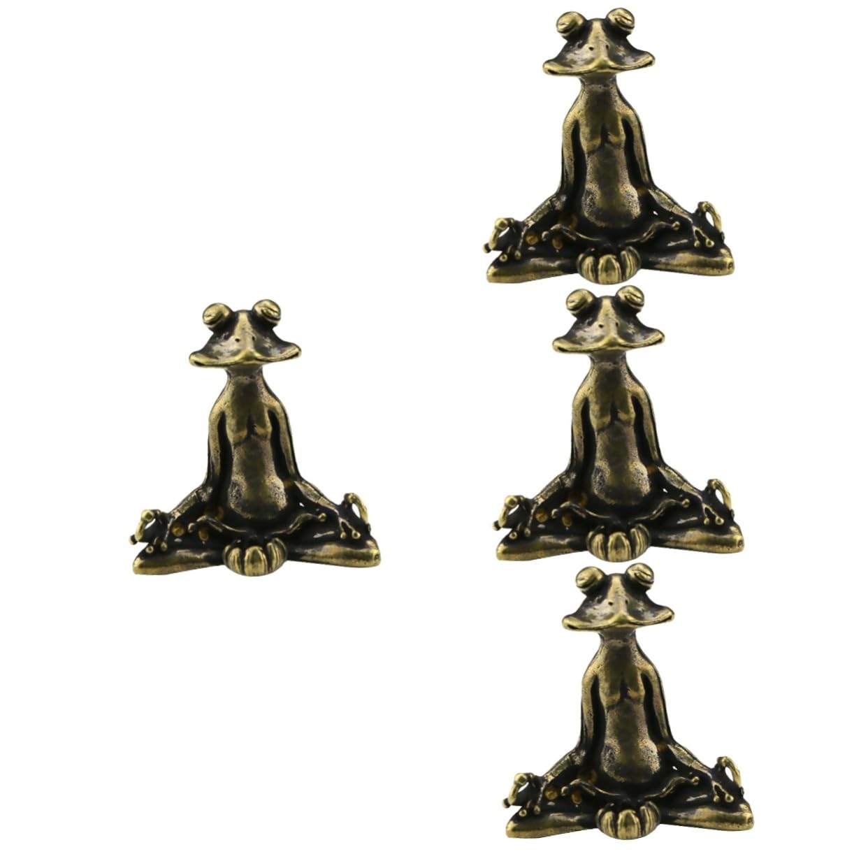 Amosfun 4 Soportes para Varillas De Incienso De Latón Hechos A Mano con Diseño De Rana Decoración Única para El Hogar.