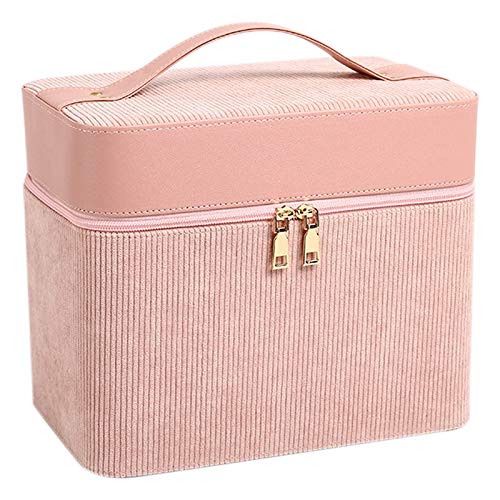 Basage Trousse de toilette de voyage - Grande capacité - Double ouverture - Rose Cover