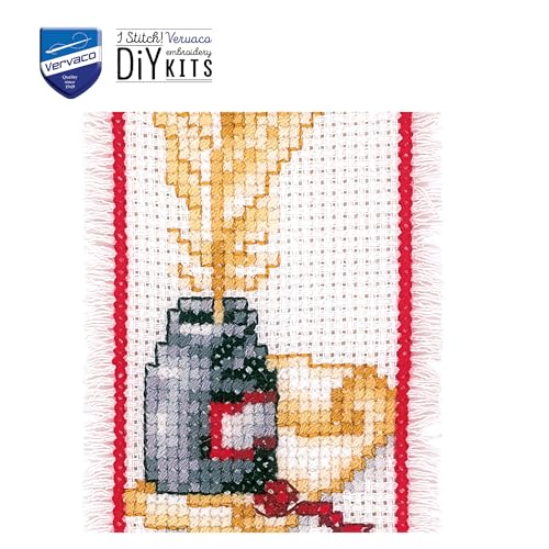 Image of Vervaco Cross Stitch Bookmark Kit Goose Feather 2.4 inch x 8 inch
