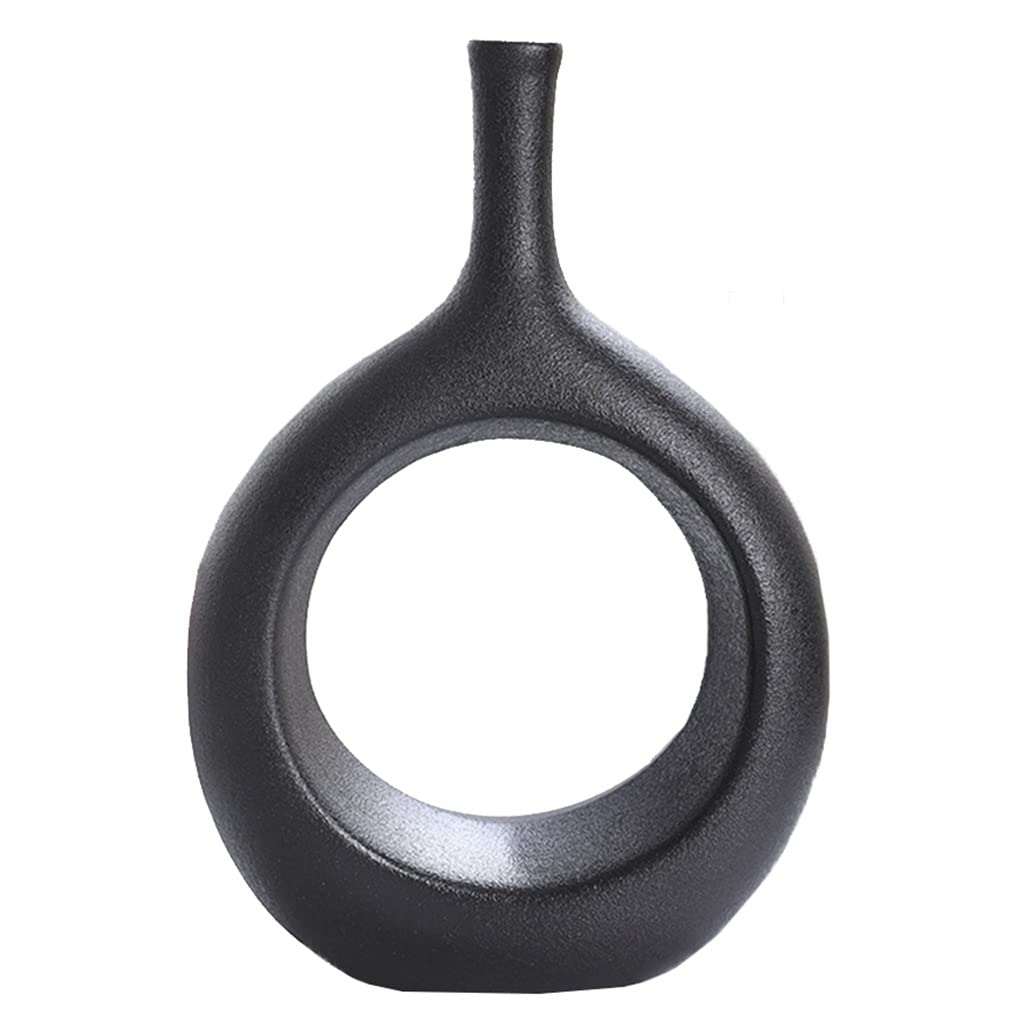 ceramic vase, Ceramic Hollow Oval Vase, Modern Nordic Decorative for Living Room, Kitchen, Office, Home, Wedding