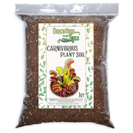 Carnivorous Plant Soil Mix – 1 Quart Bag – Premium Blend of Perlite & Peat Moss – Ideal for Venus Flytraps, Pitcher Plants, Sundews & Other Carnivorous Species – Ready to Use, Natural, Resealable Bag