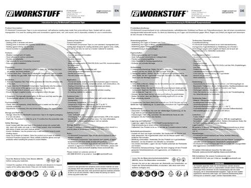 Komprimierband 15/2 │ anthrazit │ 1 Stück │ 12,5 m lang │ Rollenbreite: 15 mm, Fugenbreite: 2-6 mm │ Fugendichtband │ Quellband
