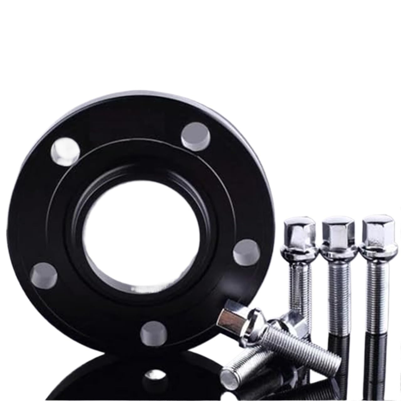 Dystanse Dystanse kół 5x112 Hubcentric 66.6 Akcesoria samochodowe 20mm Aluminiowy adapter do kół, do samochodów Separadores Shims Plate Zestaw dystansów do kół(BLACK 15mm)
