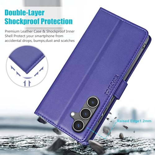 Coque Samsung S25 FE antichoc bleu clair protégeant écran et cartes - 3