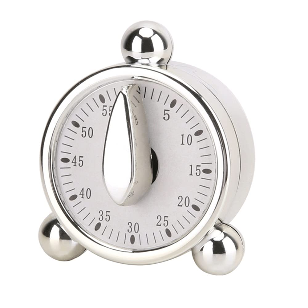 توقيت المطبخ للطبخ، العد التنازلي المنبه، مديرة وقت ميكانيكية 60 دقيقة، للأطفال الفصول الدراسية التدريس لإدارة التدريس (الفضة) JINHAN