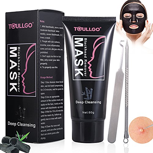 Charcoal Peel off Mask, Black Mask, Blackhead Remover Mask, Facial Masks for Nose and Face Deep Pores Cleansing and Oil Control, Painless and Easy To Remove, 2 FL. OZ