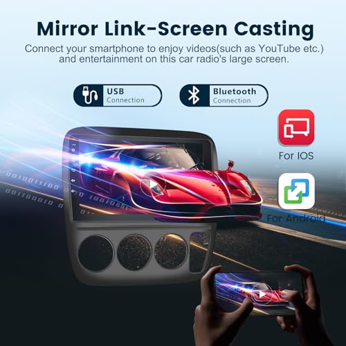 Image of 2G+64G Android 15 Car Stereo Radio for Honda CRV 1997-2001 with Wireless Carplay Android Auto, 9 inch HD Touch Screen in Dash GPS Head Unit Support WiFi HiFi Audio SWC FM+Backup Camera (Manual A /C)