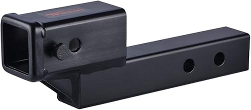 84121 Adaptador receptor de enganche Towever con caída y subida de 2 pulgadas, extensor de enganche de 9 pulgadas, elevador de enganche de tubo