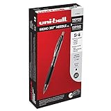 uni-ball 1736097 207 Needle Retractable Gel Pens, Medium Point (0.7mm), Black, 12 Count (Pack of 1)