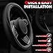 Ouzorp Car Steering Wheel Cover, Microfiber Leather Steering Wheel Covers with Anti-Slip Lining, Universal 14.5-15 inchs Black