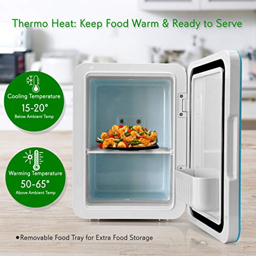 Nutrichef Portable Mini Fridge - Personal Compact Electric Cooler And Warmer Box With 4 Liter / 6 Can Storage, Includes 110V & 12V Ac/Dc Power For Home, Office, Car, Rv & Boat #TOP3