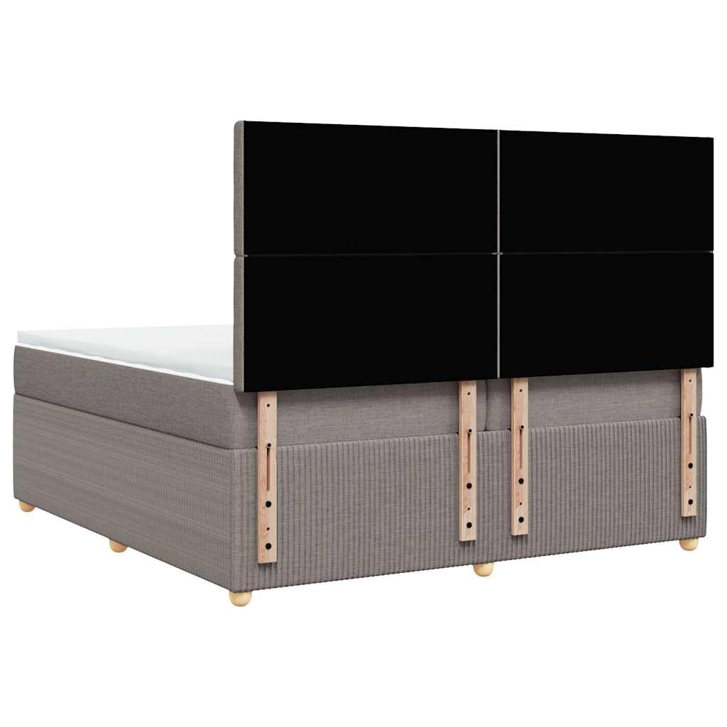 Hothingwell Boxspring Taupe Bed 200x200 cm Tekstylia