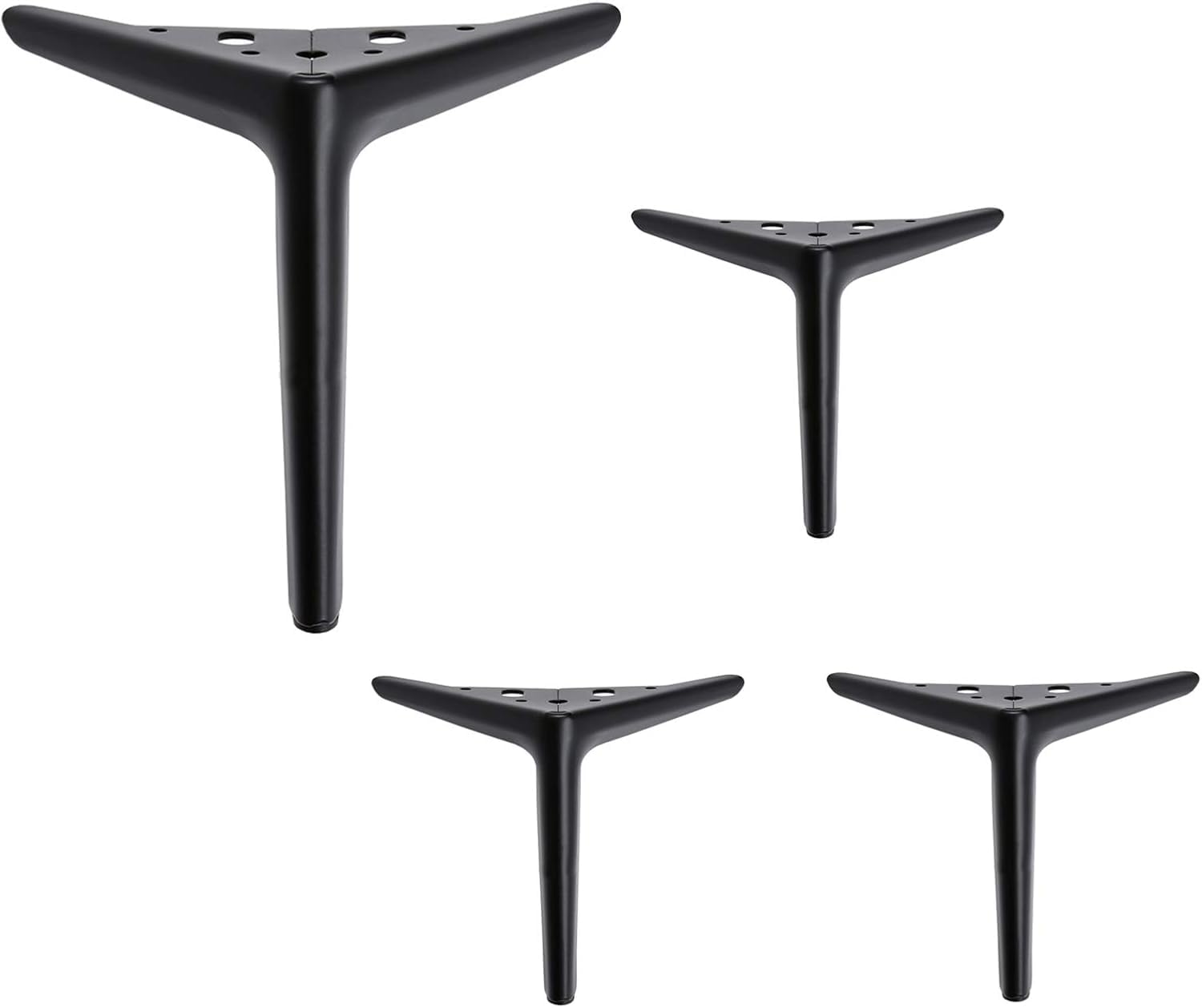 Rhllvj Black Triangle Table Legs, 4 Diy Metal Furniture Legs For Cabinet, Sofa, Coffee Table, Tv Stand And Other Furniture Legs(,18Cm/7.08In)