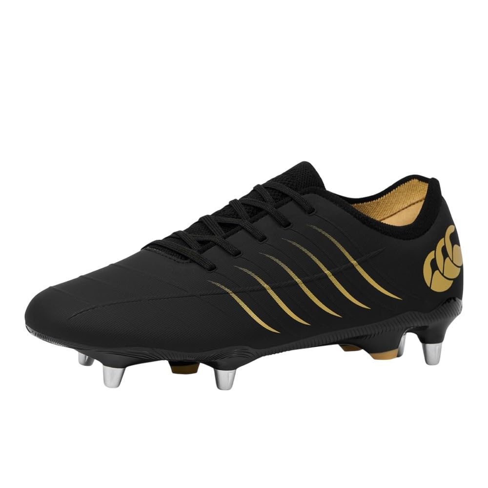 Canterbury Men's Phoenix 2 Pro Soft Ground Rugby Boots - Black - 8 (42.5)