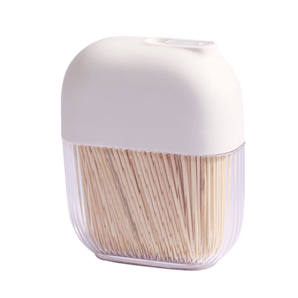 Distributeur de cure-dents réutilisable boîte plastique blanc