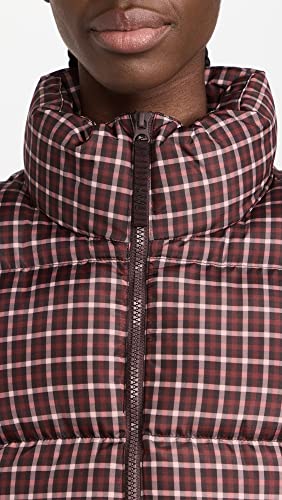 Mwl By Madewell Women's Plaid Puffer Vest, Spiced Raisin, Xxs #TOP5