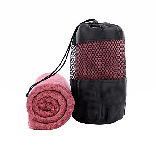 Toalhas de suor WINOMO 70 x 140 cm de microfibra antiderrapantes para academia e exercícios (rosa es