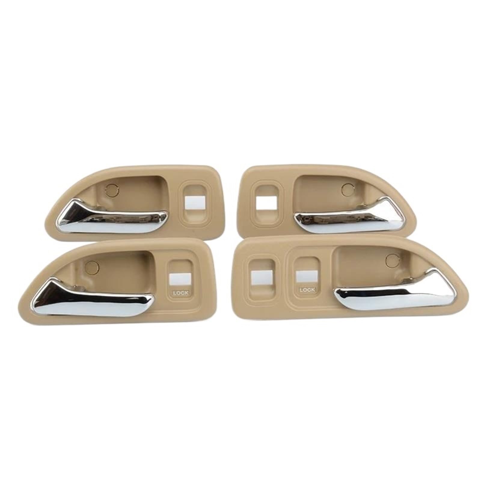 Mcqnds 4 Pieces Beige For Accord Cd4 Cd5 Ce6 1994 1995 1996 1997 Chrome Car Interior Door Handle(4 Pieces Beige)
