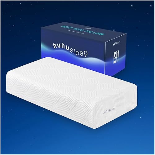 Miniatura 10 de Almohada refrescante de 5 pulgadas para dormir de espalda y de lado, almohadas avanzadas de espuma viscoelástica con funda más fresca pero sin capa