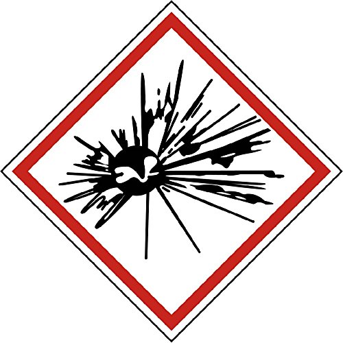 Image of National Marker GHS202AP GHS Label, Exploding Bomb, 2 inches X 2 inches, PS Vinyl, Pak5