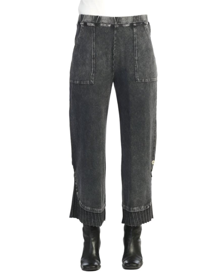 Jess Jane Womens Mineral Washed Wide Leg Pant - M125