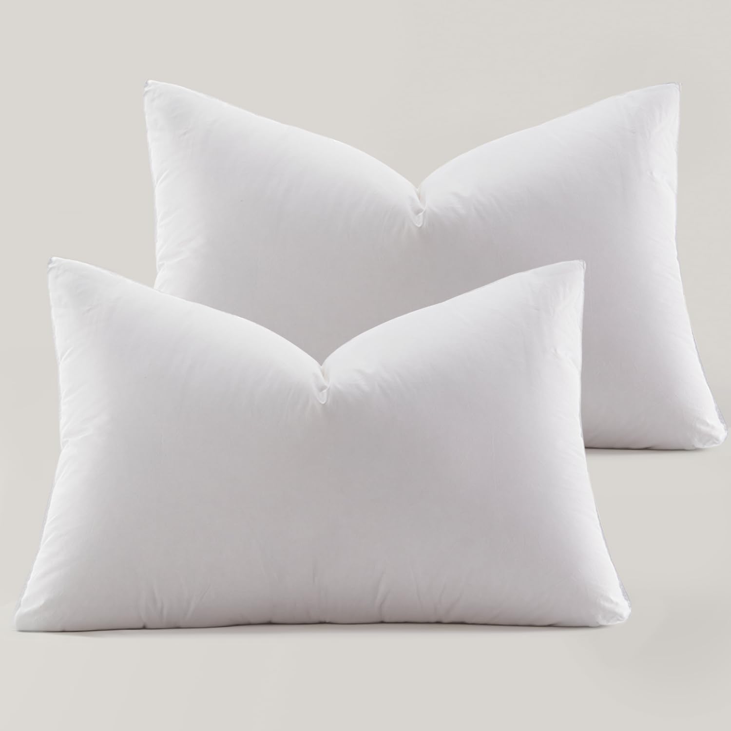 Globon Ultra Soft Down Pillow King Size Set of 2, All Down Filled Bed Pillow for Sleeping, 100% Cotton Shell 500 Thread Count 700 Fill Power, Soft Hotel Collection Down Feather Pillow 20" x 36"