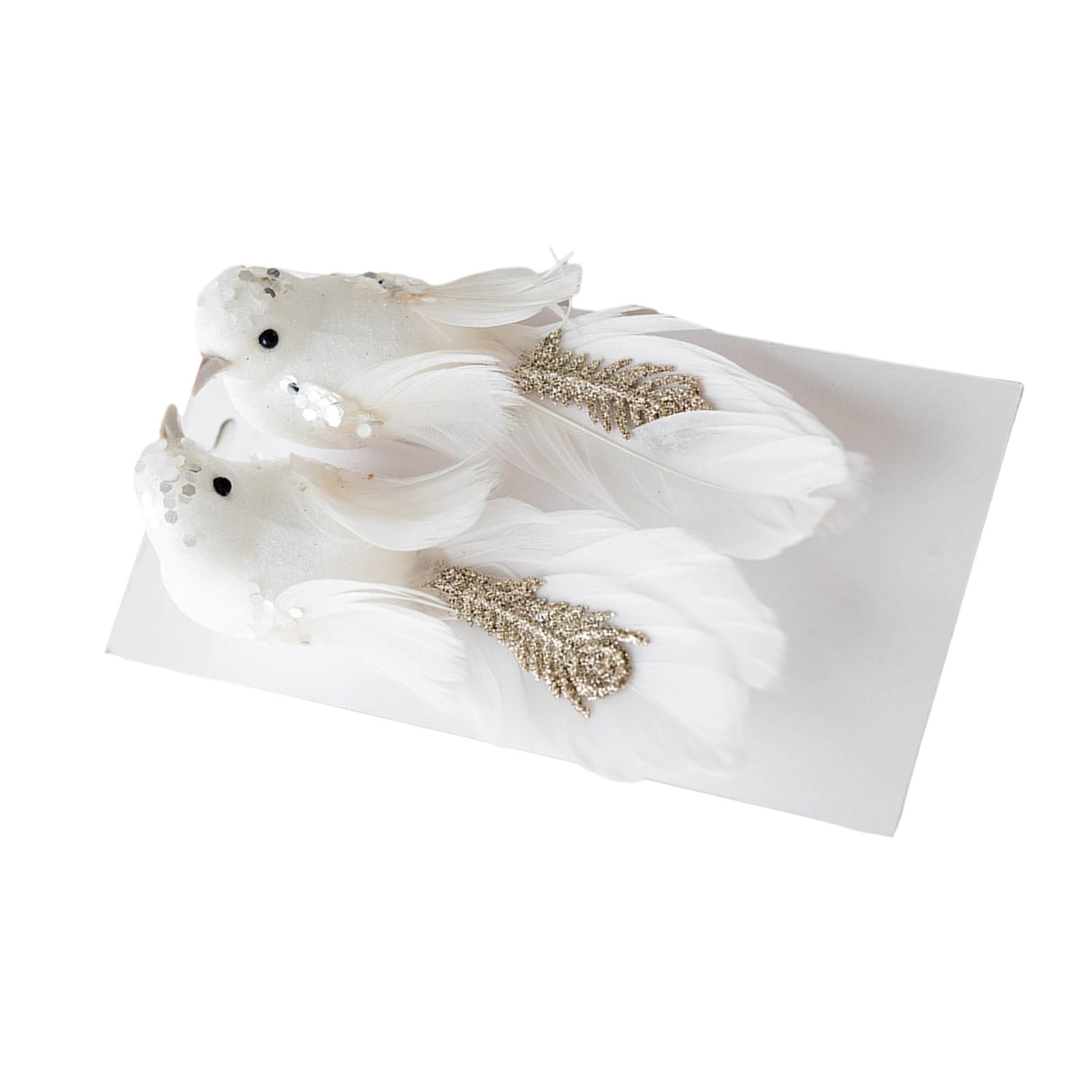 Maxtonser 2Pcs Delicate Feathered Bird Christmas Ornament Decorative Feathered Birds Pendant Hanging Decoration for Christmas Tree