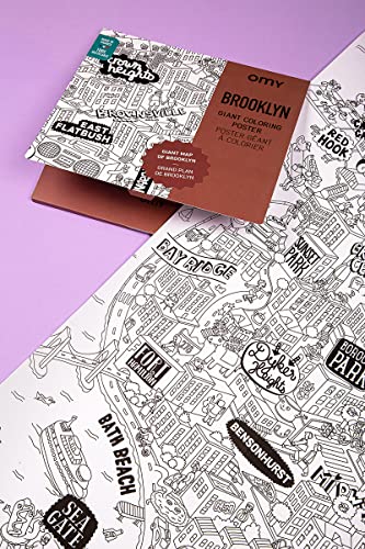 Poster géant à colorier Brooklyn pour s'occuper sans écran
