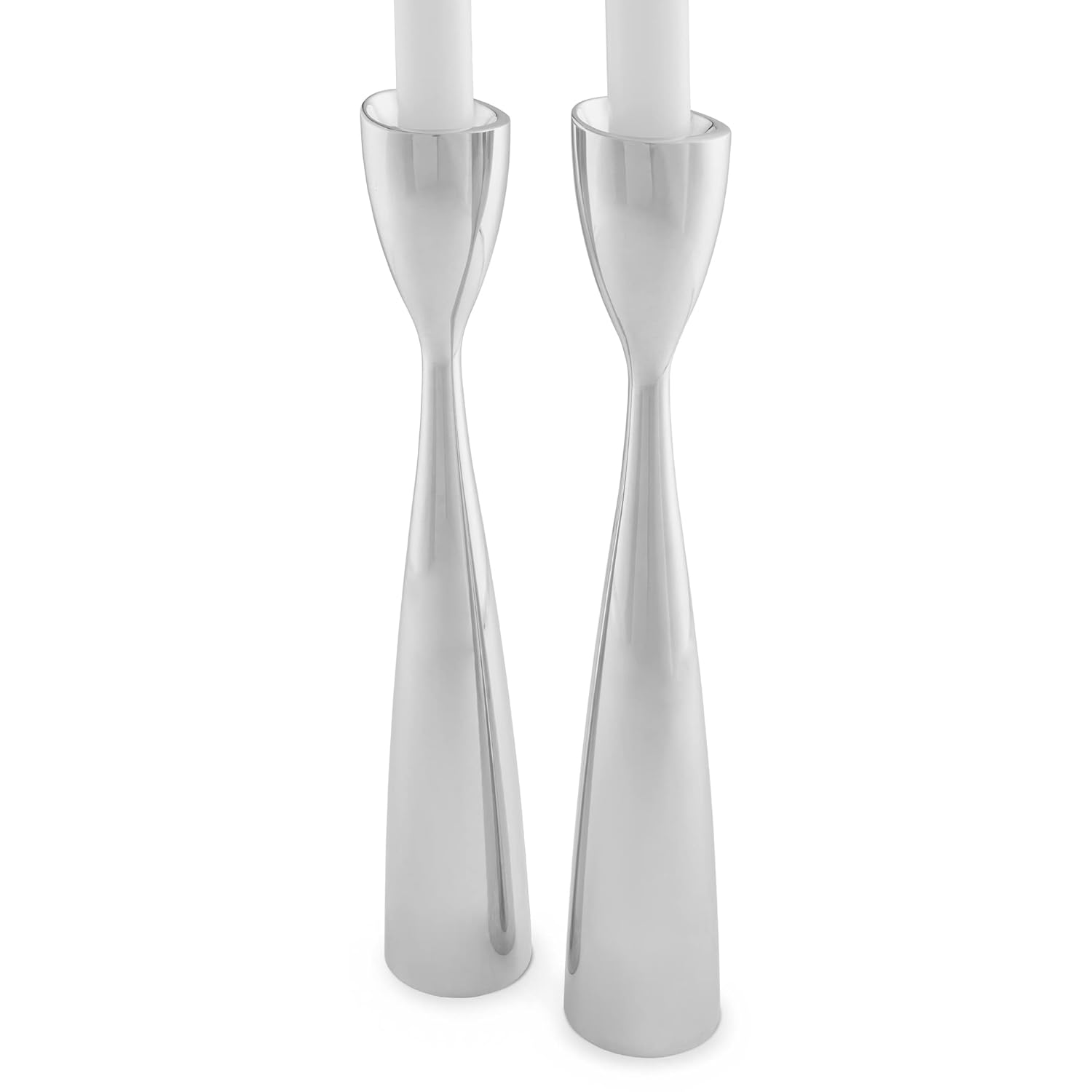 Buy nambe Vida Candlestick Holders 2Pc Set Metal Taper Candle