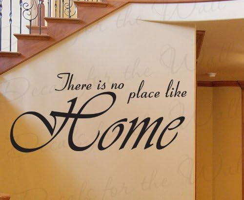 No hay lugar como el hogar - Amor familiar - Mural decorativo de vinilo, decoración de letras, calcomanía de pared, diseño de citas, decoración con
