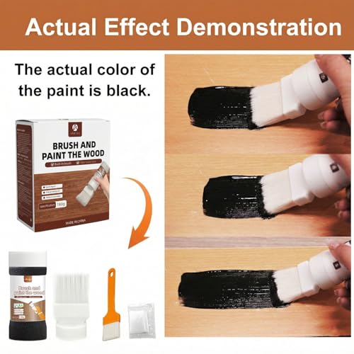 Image of Black Touch-Up Paint for Wood,Furniture, Cabinets,Metal,6.35 Oz,2-in-1