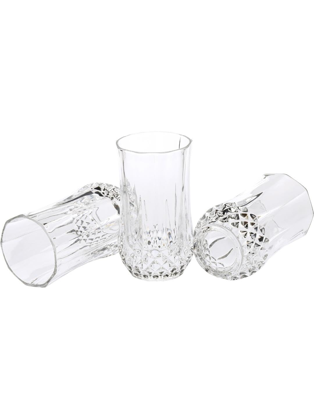 AFAST Party Perfect Glasses for Water, Juice, Cocktails, Smoothies and Other Drinking Beverages, Glass, Clear, Pack of 6, 7.5 X 7.5 X 13 CM 1