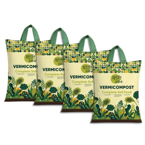 Image of Maati Care Vermicompost Fertilizer for Plants - 20 Kg | 100% Natural Vermi Compost Manure for Home Garden & Balcony Plants | Organic Soil Booster for Plant | Ideal for All Gardening Needs