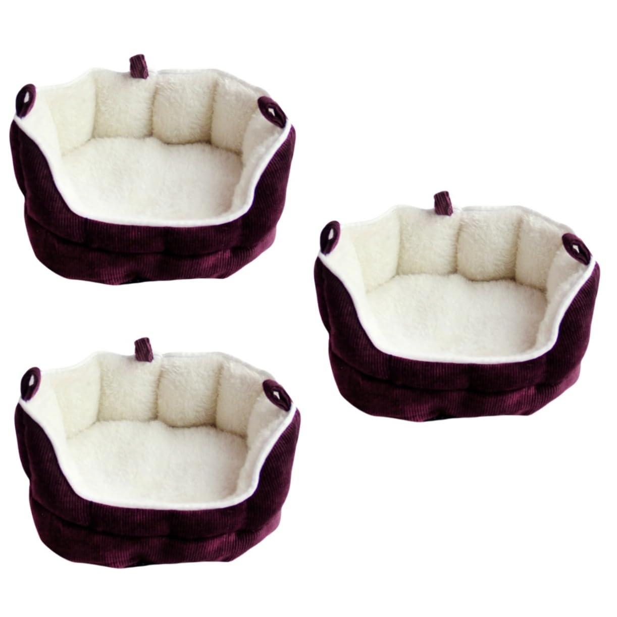 3stücke Kleintier Schlafsack Bequeme Hängematte Für Frettchen Kaninchen Meerschweinchen Hamster Und Andere Kleintiere Rote Kuschel-hausbett Für Entspannte Ruhezeiten